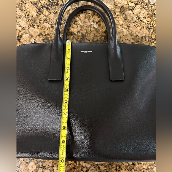 Saint Laurent black leather men’s briefcase. Wear with handle or cross body. - Picture 11 of 11